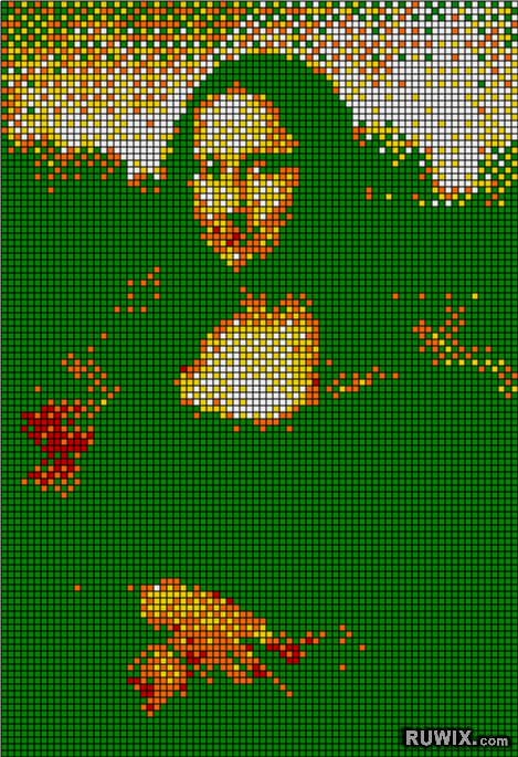 rubiks mosaic mona lisa