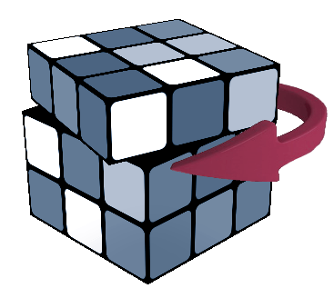 advanced Rubik's Cube notation up right front left down back