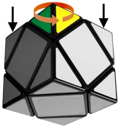 skewb rotate FLU piece